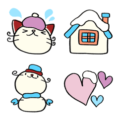 Winter Cat Bansky Emoji