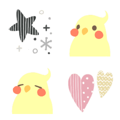 Cockatiel kawaii emoji