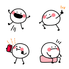 Round and fluffy strange creature emoji