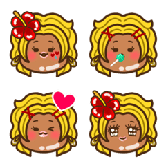 All face emoji(Happy girl ver1)
