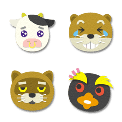 papercut art animal emoji part4