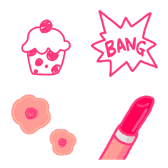 simple  pink emoji