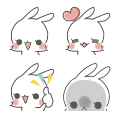 Dairy Emoji of white rabbit