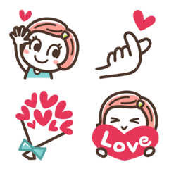 Girls style Heart Emoji
