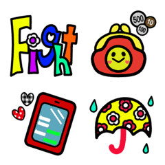 Clear cute color emoji2