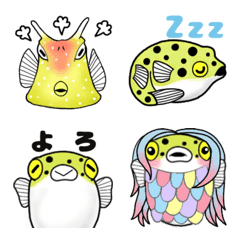 green spotted pufferfish Emoji