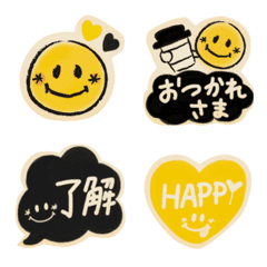 Kawaii kraft smile emoji.