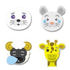 papercut art animal emoji part5