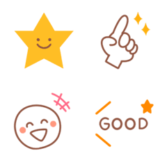 Star and glitter emoji