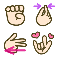 指文字で話そう Line絵文字 Line Store