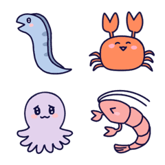 Emoji of sea creatures