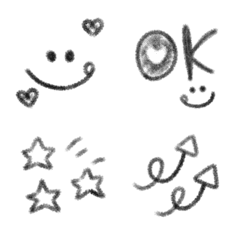 It's a black and white emoji. – LINE Emoji | LINE STORE