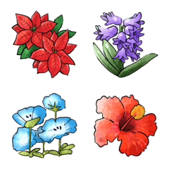 [ Flower2 ] Emoji unit set of all