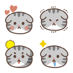 Cute Scottish Fold Emoji 3