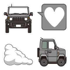 Small 4WDcar Emoji ver.GRAY