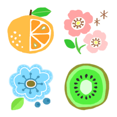 Scandinavian design flowers and fruits