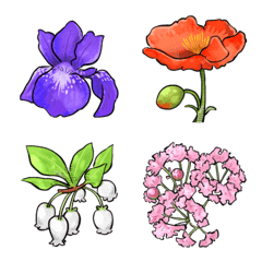[ Flower4 ] Emoji unit set of all