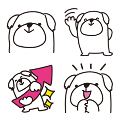 White dog easy emoji