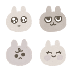 Artistic gray color bunnies