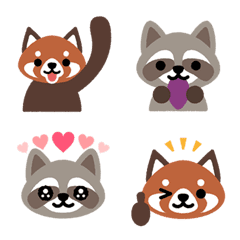 Lesser panda & Raccoon Emoji