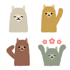Differently colored alpaca Emoji