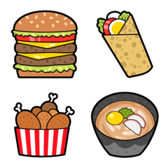 [ fast food ] Emoji unit set of all