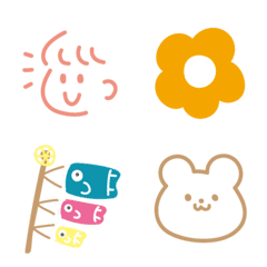 simple emoji spring color