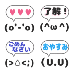 Japanese emoji with emoticons