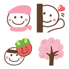 Simple Emoji in February,March,April