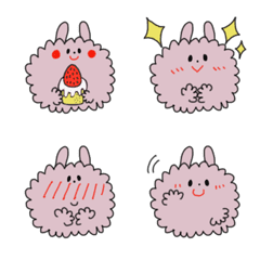 Fluffy kawaii rabbit Emoji