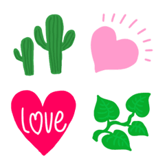 Heart and cactus,plants