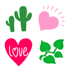 Heart and cactus,plants