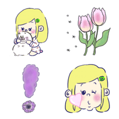 Cute girls' everyday emoji