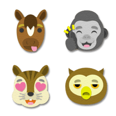 papercut art animal emoji part6