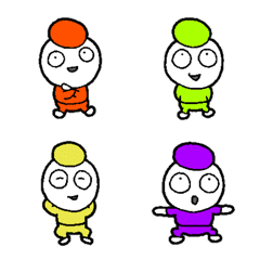 Rainbow-colored dwarf emoji