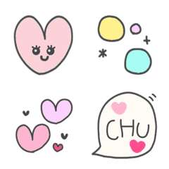Pastel colored heart
