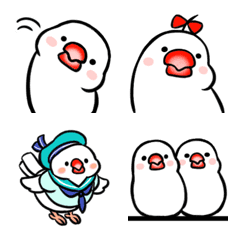 Cute emoji of Java sparrow