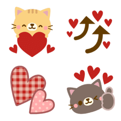 Natural Country Cat emoji Heart