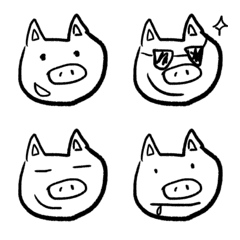 PIG simple emoji graffiti