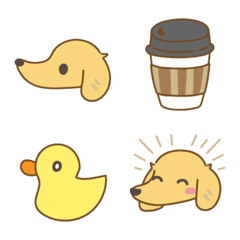Relaxing dachshund emoji