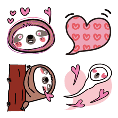 Emoji,Sloth with love