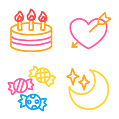 Colorful line art emoji
