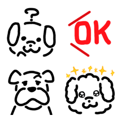 シンプル犬の絵文字