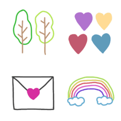 Colorful line art emoji 2