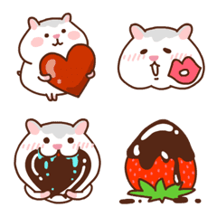 Hamster valentine emoji