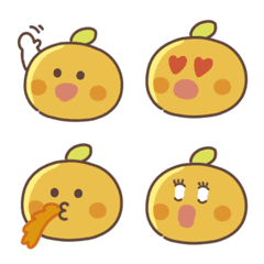Cute orange emoji 3