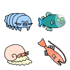 深海生物 海の変な生き物たち絵文字 Line絵文字 Line Store