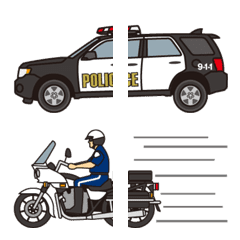 Combined Emoji ver.US POLICE CARS