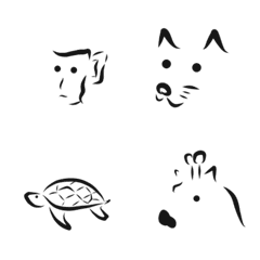 Japanese calligraphy animals