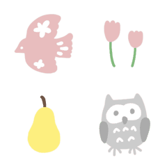 Simple Scandinavian animal emoji